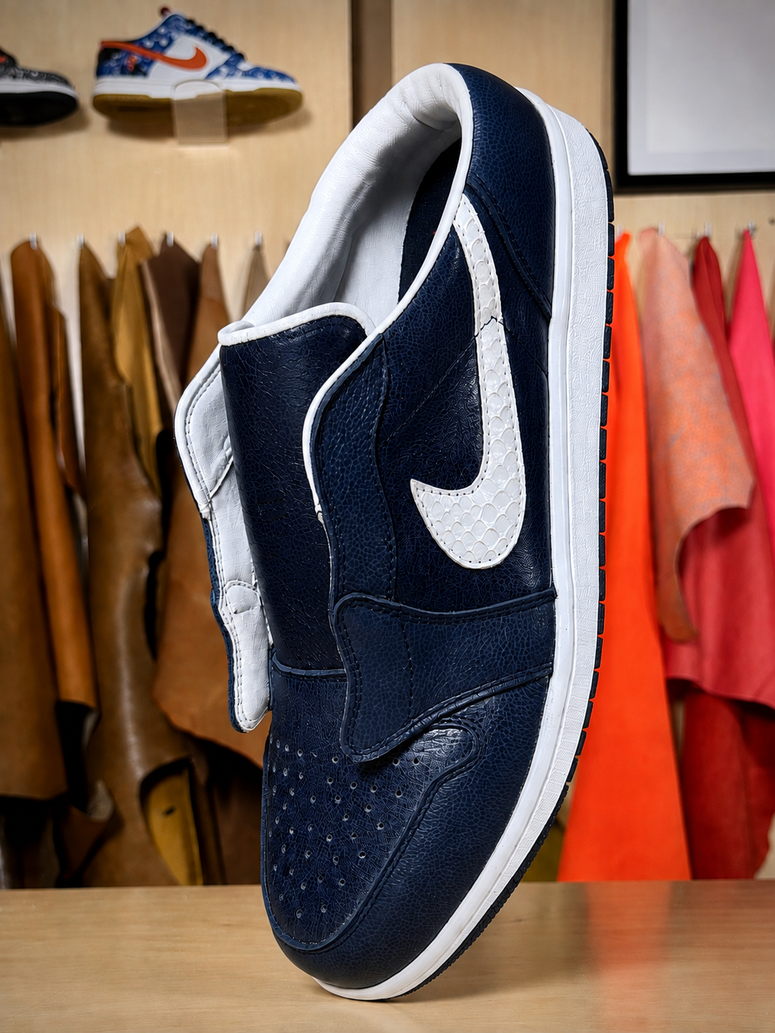 Custom ‘Navy Mule’ Air Jordan 1 Low Mule 'Pattern Sample' - Size 10 US (Archive Sale)