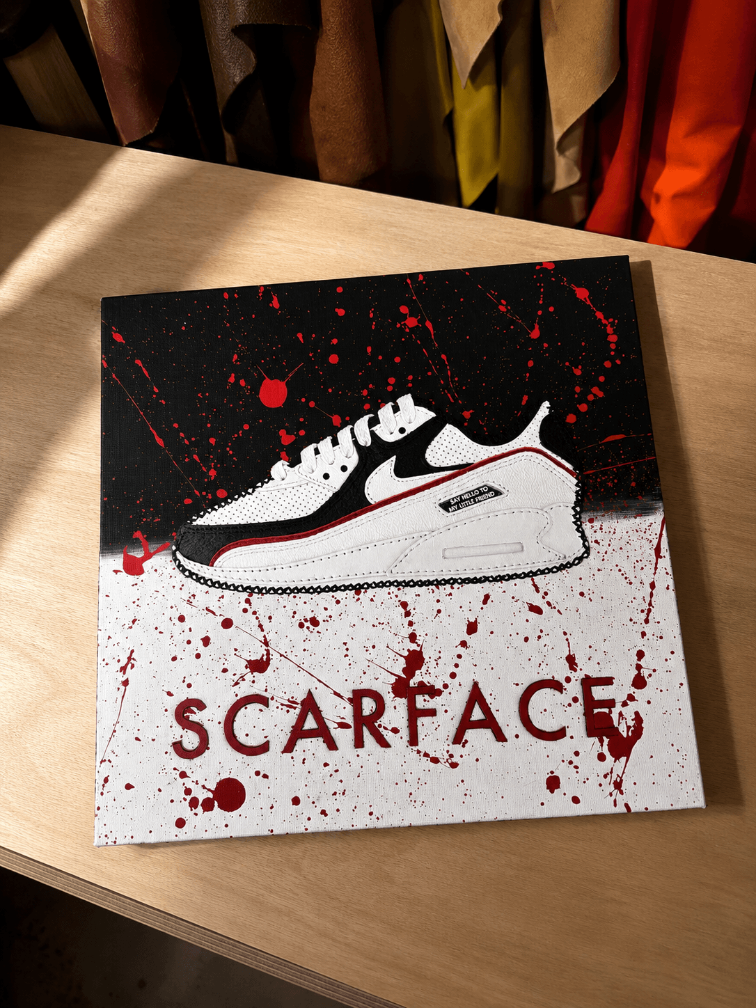 sneaker artwork of the Air Max 90 - Scarface