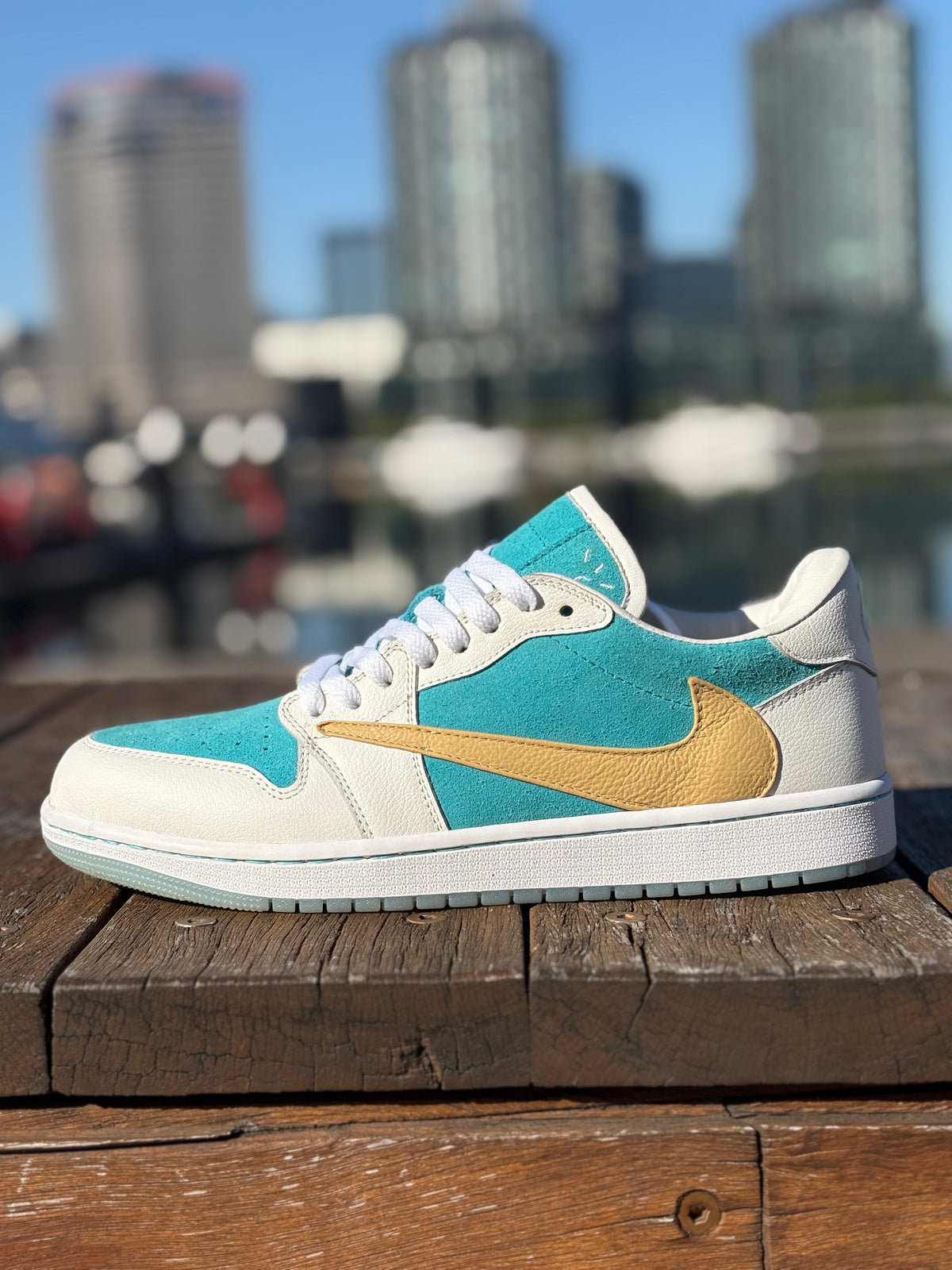 Custom AJ1 Low TS White/Blue — Subscriber Release