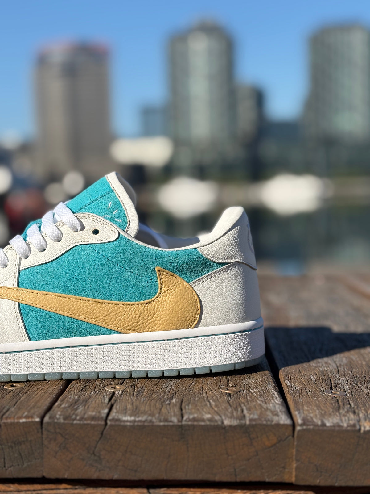 Custom AJ1 Low TS White/Blue — Subscriber Release