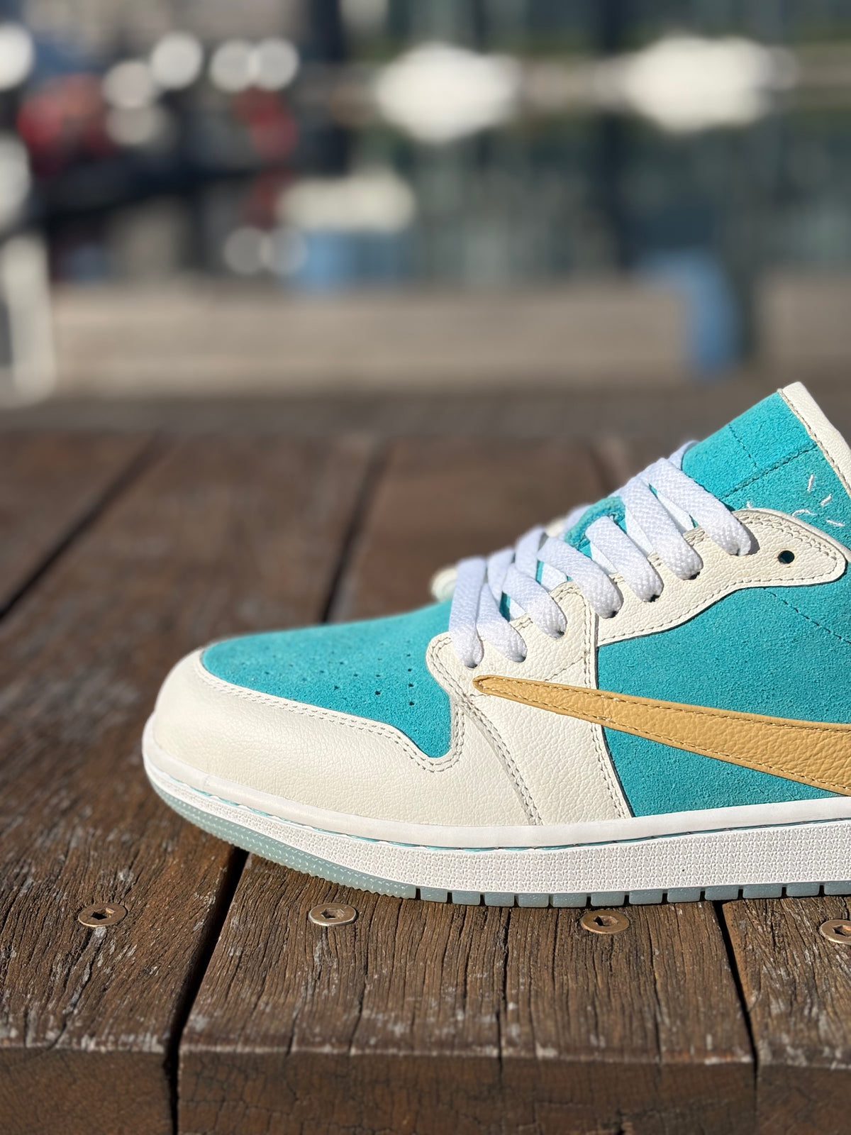 Custom AJ1 Low TS White/Blue — Subscriber Release