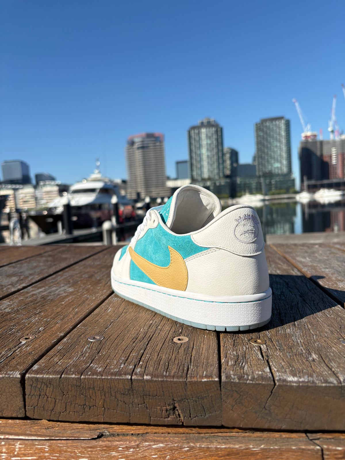 Custom AJ1 Low TS White/Blue — Subscriber Release