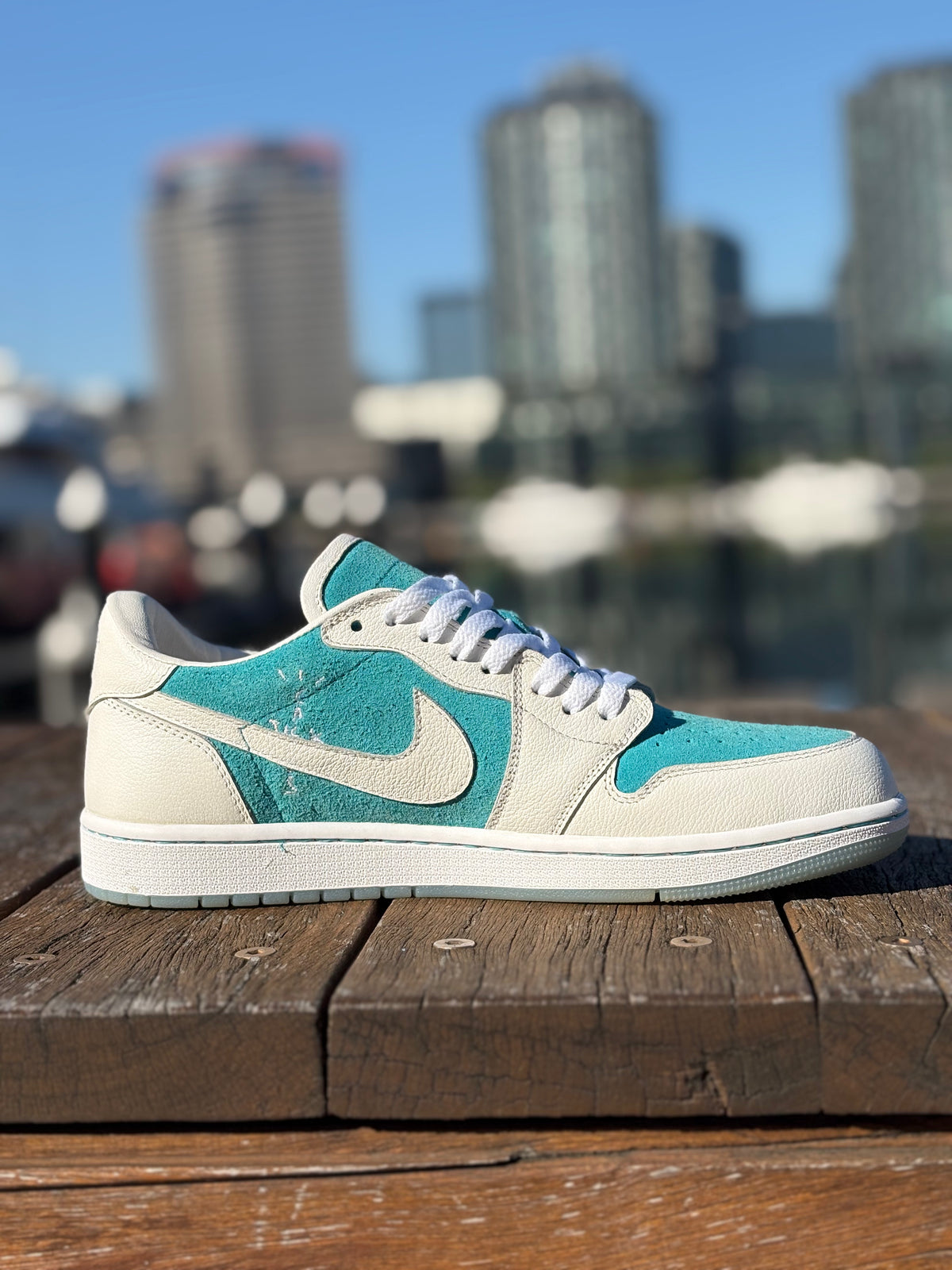 Custom AJ1 Low TS White/Blue — Subscriber Release
