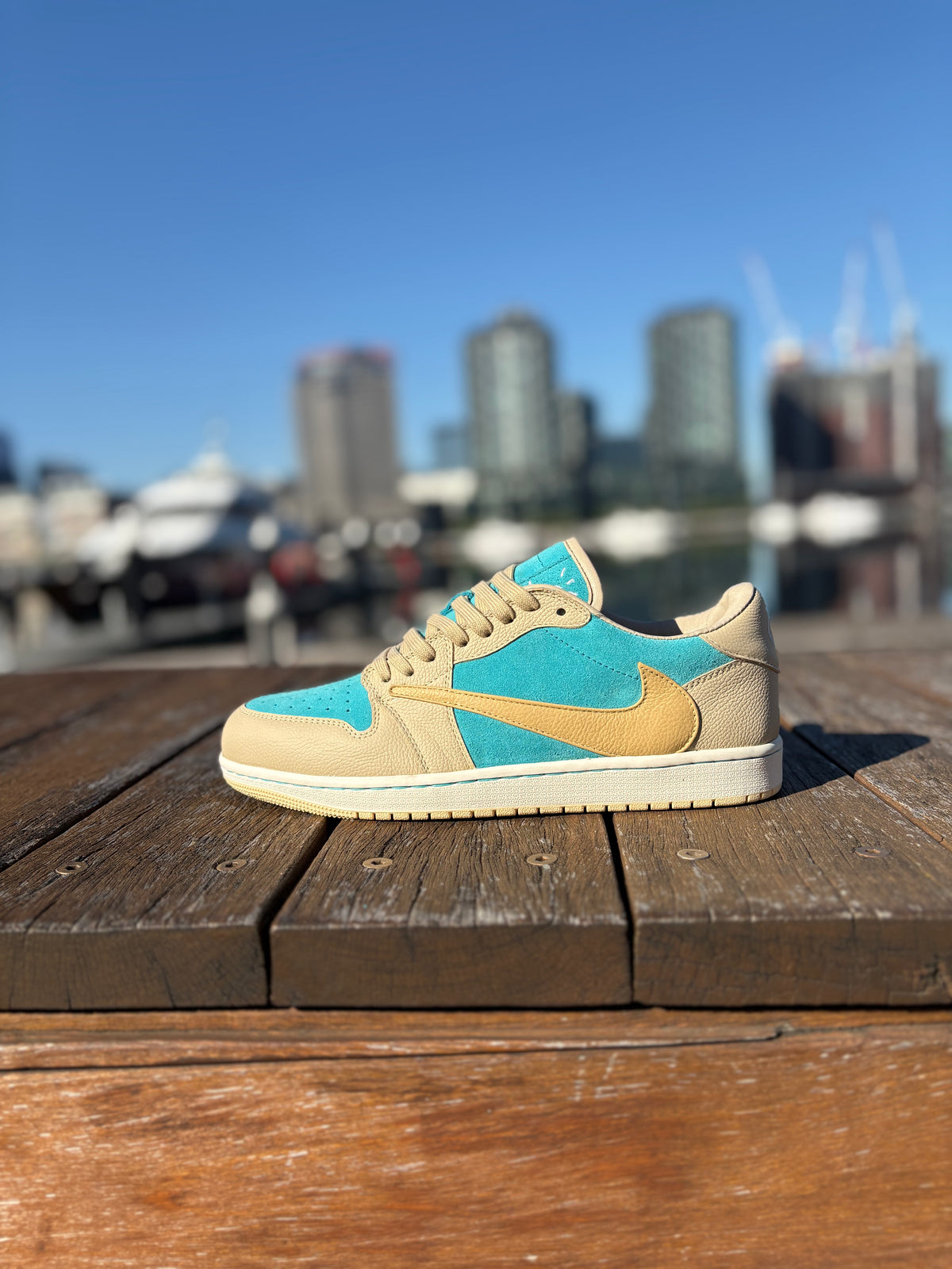Custom AJ1 Low TS Sail/Blue — Subscriber Release
