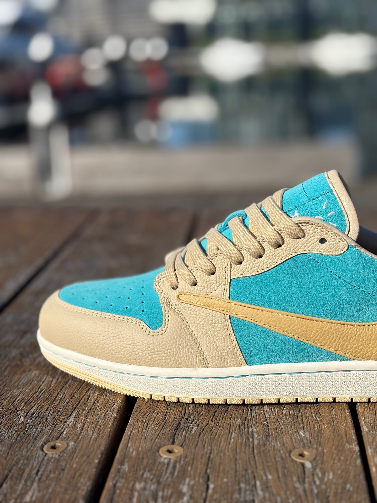 Custom AJ1 Low TS Sail/Blue — Subscriber Release