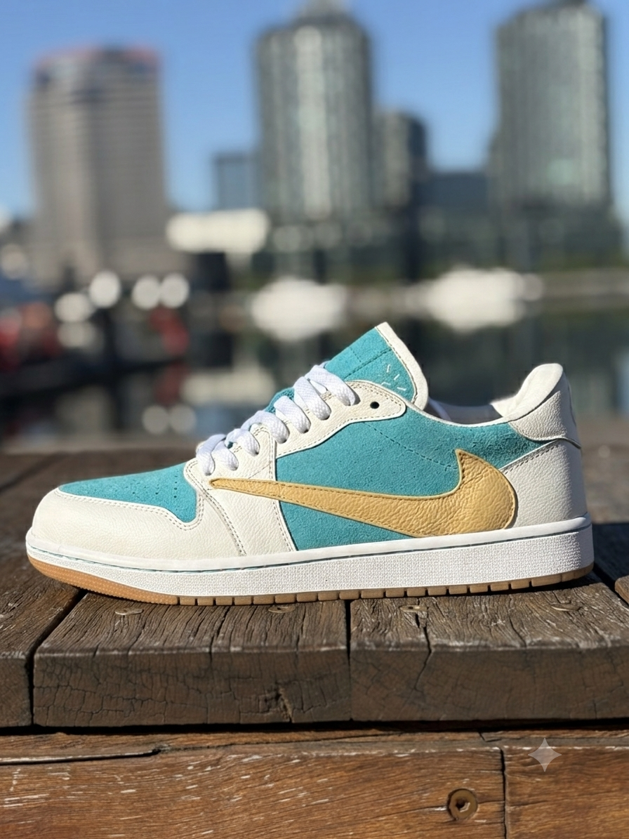 Custom AJ1 Low TS White/Blue — Subscriber Release