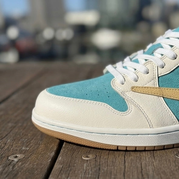 Custom AJ1 Low TS White/Blue — Subscriber Release