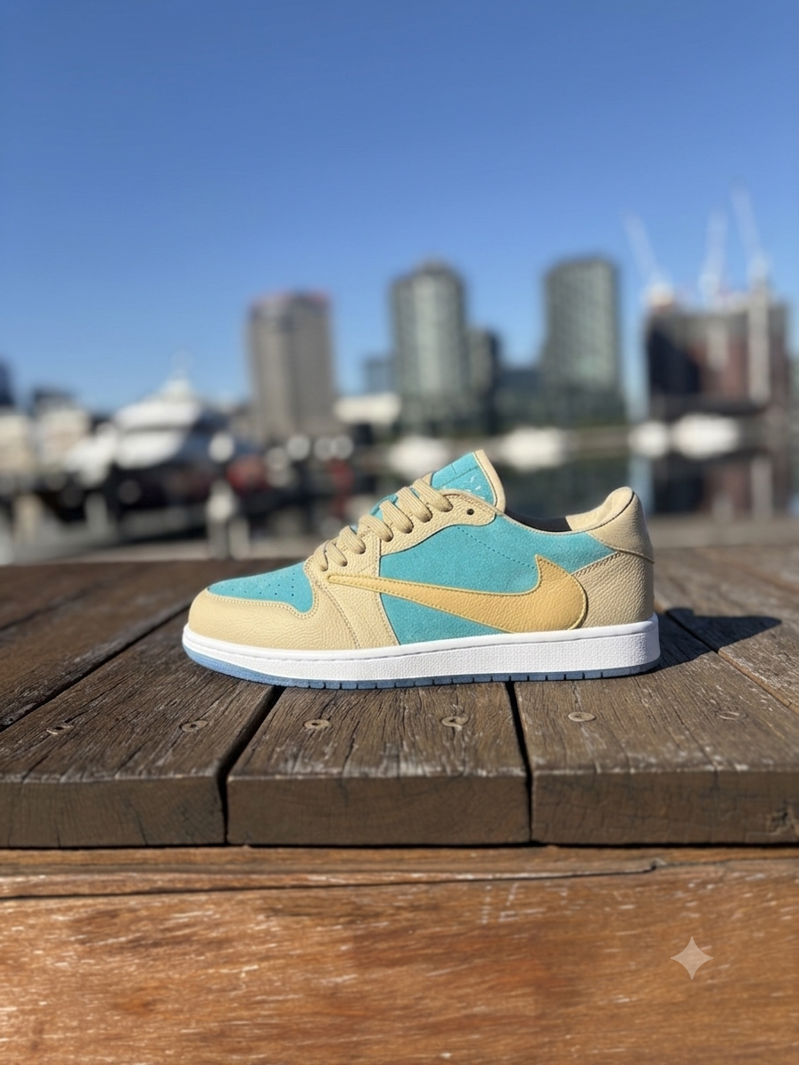 Custom AJ1 Low TS Sail/Blue — Subscriber Release