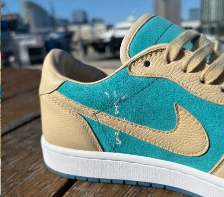 Custom AJ1 Low TS Sail/Blue — Subscriber Release