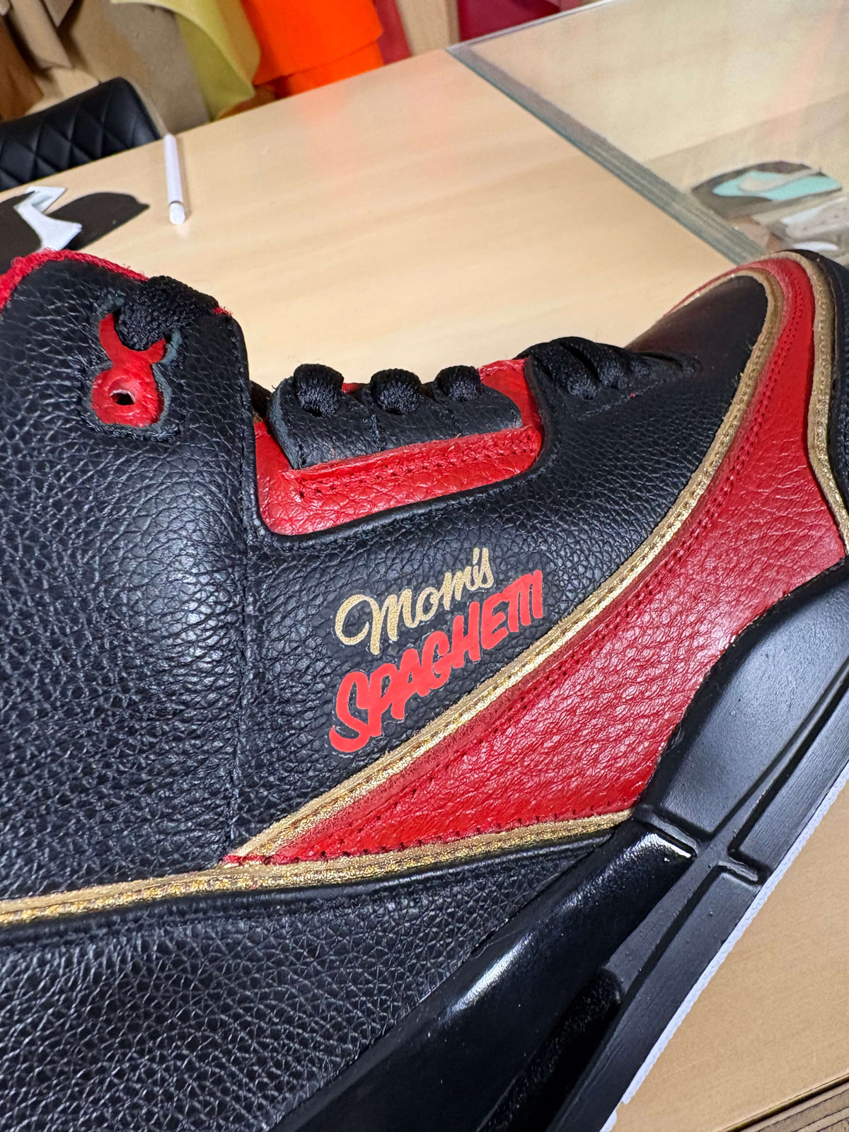 Custom Air Jordan 3 Moms Spaghetti - Size 10 US (Archive Sale)