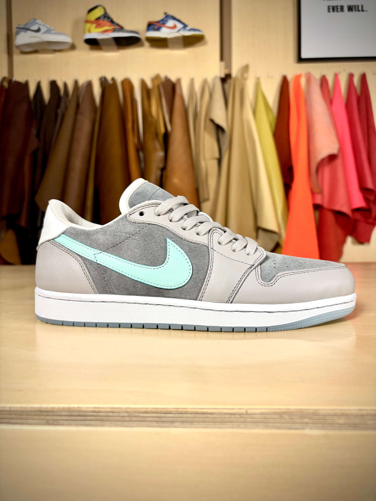Custom ‘Grey/Turquiose’ Air Jordan 1 Low - Size 10 US (Archive Sale)