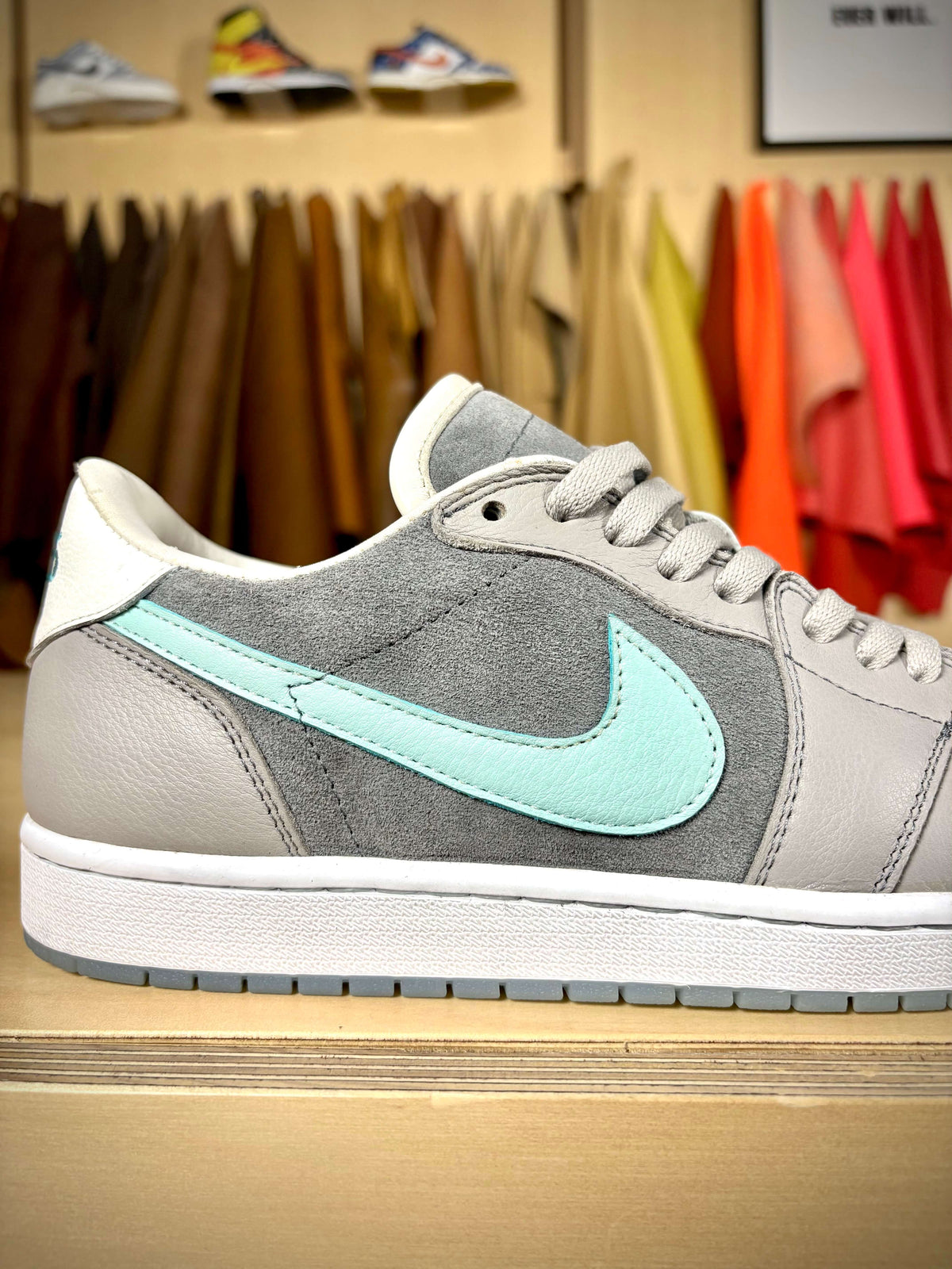 Custom ‘Grey/Turquiose’ Air Jordan 1 Low - Size 10 US (Archive Sale)