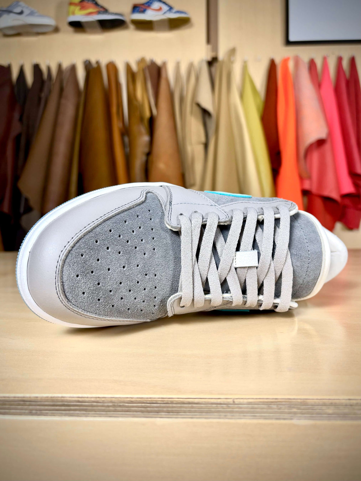 Custom ‘Grey/Turquiose’ Air Jordan 1 Low - Size 10 US (Archive Sale)