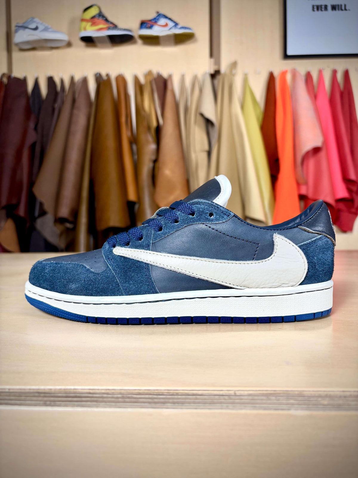 Custom ‘Navy/Cream’ AJ1 Low TS - Size 7.5 US (Archive Sale)
