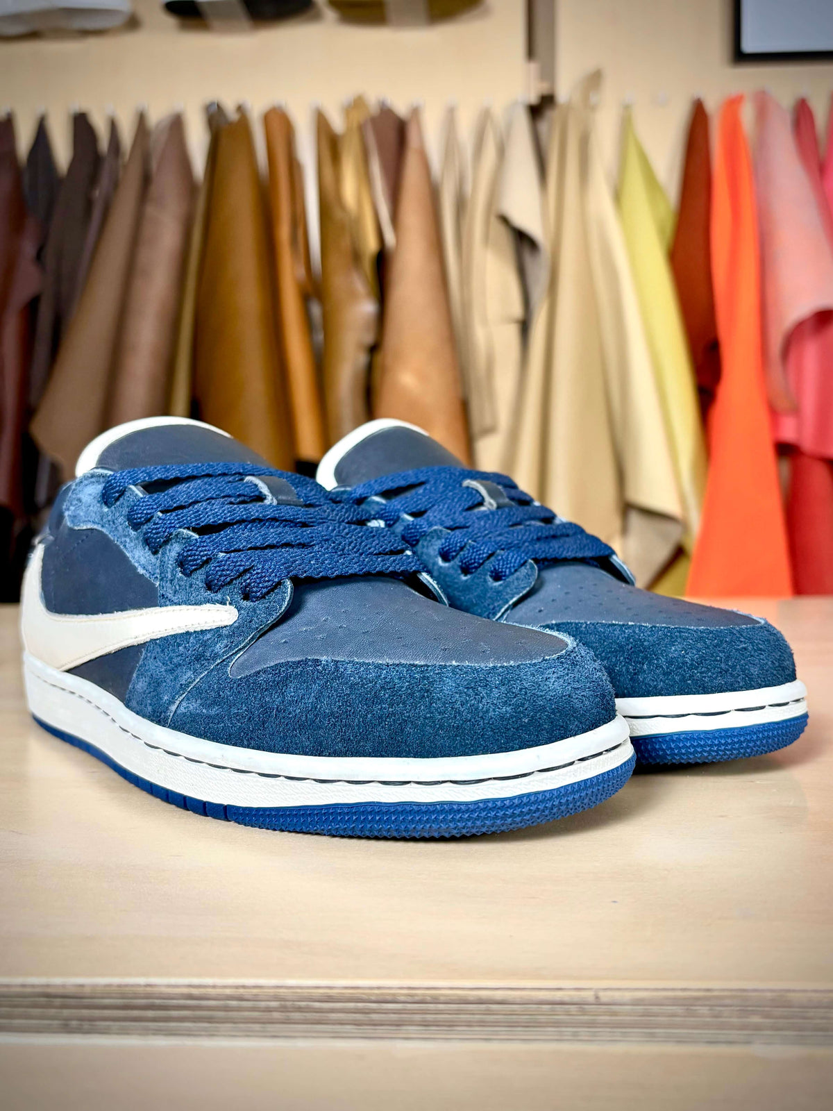 Custom ‘Navy/Cream’ AJ1 Low TS - Size 7.5 US (Archive Sale)