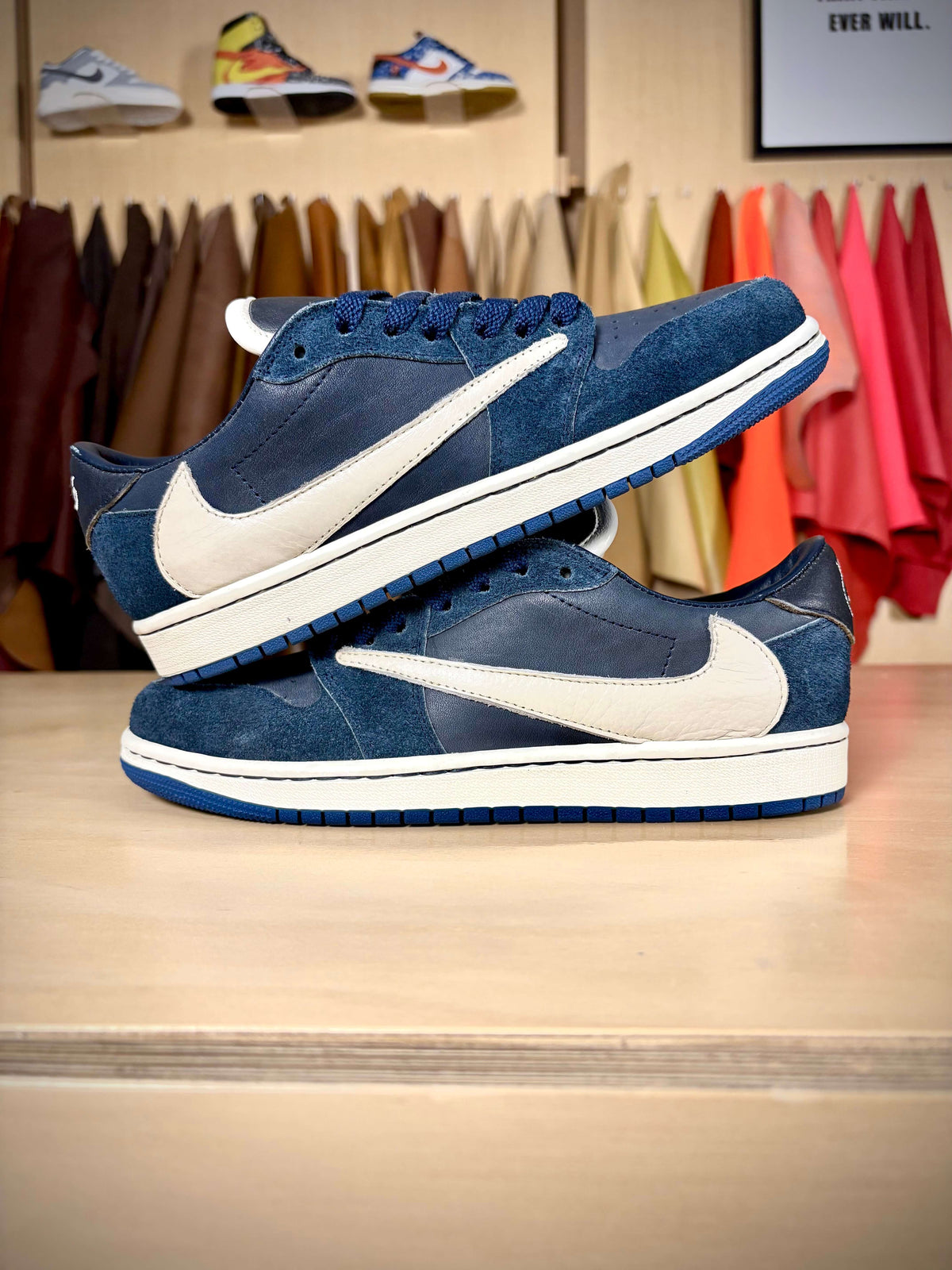 Custom ‘Navy/Cream’ AJ1 Low TS - Size 7.5 US (Archive Sale)