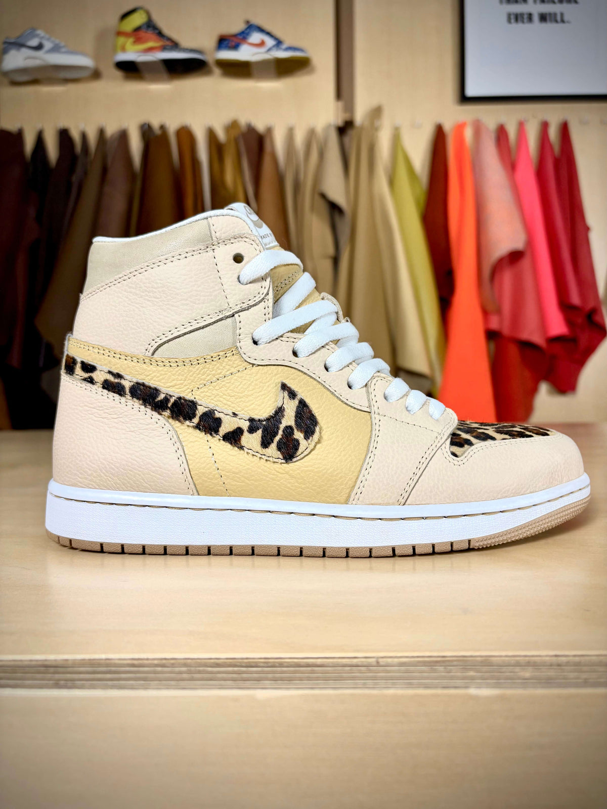 Custom ‘Cream/Leopard’ Air Jordan 1 High - Size 8 US Men's/9.5 US Women’s (Archive Sale)