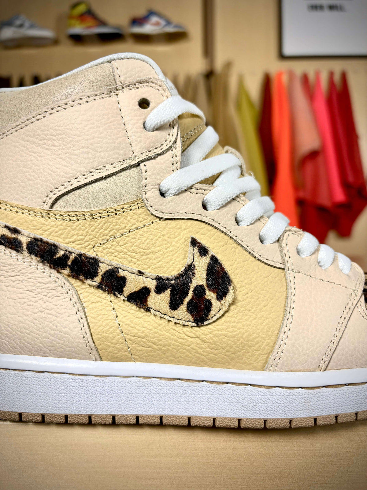 Custom ‘Cream/Leopard’ Air Jordan 1 High - Size 8 US Men's/9.5 US Women’s (Archive Sale)