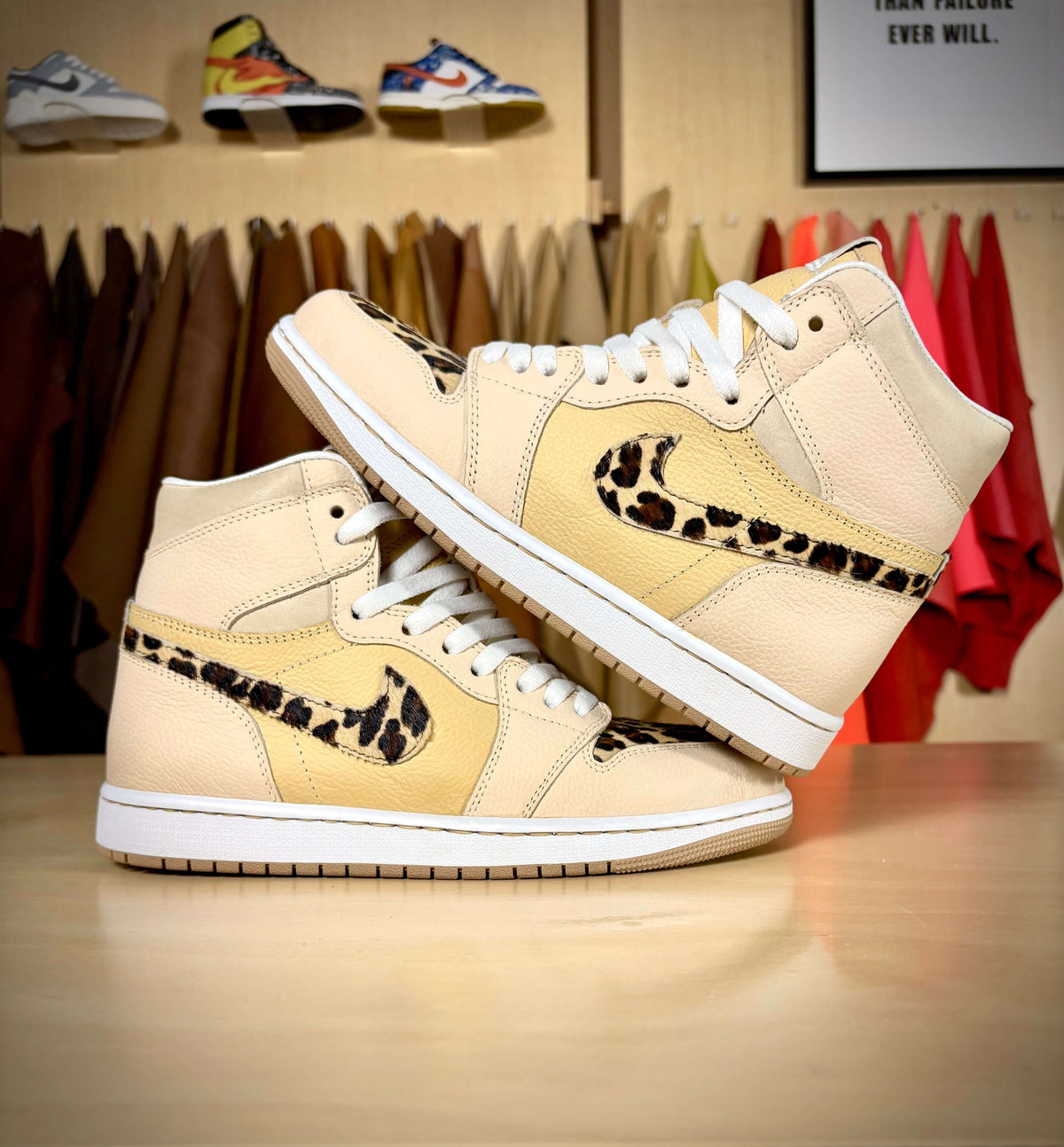 Custom ‘Cream/Leopard’ Air Jordan 1 High - Size 8 US Men's/9.5 US Women’s (Archive Sale)