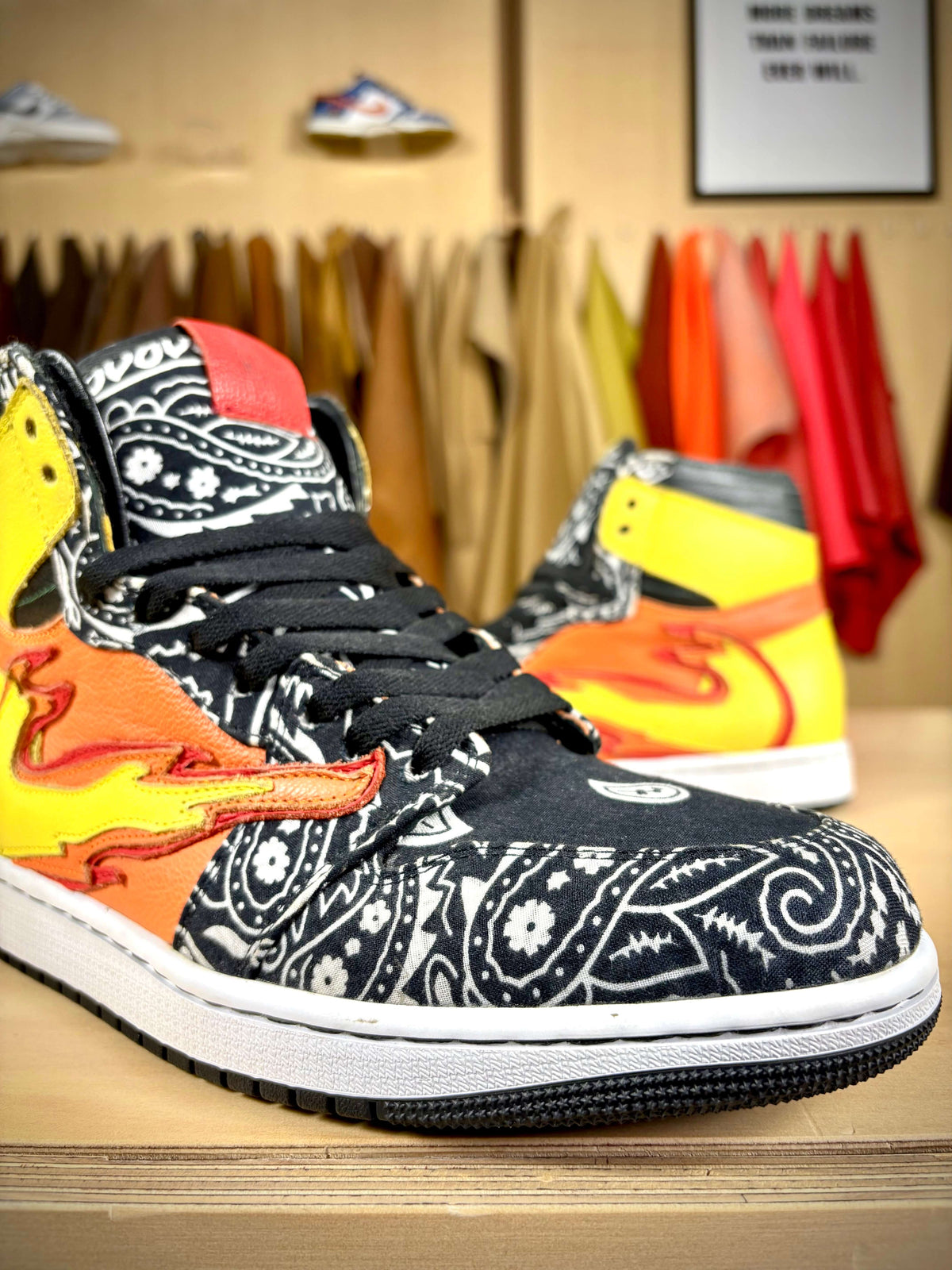 Custom 'LA Flame' Air Jordan 1 High TS - Size 10 US (Archive Sale)