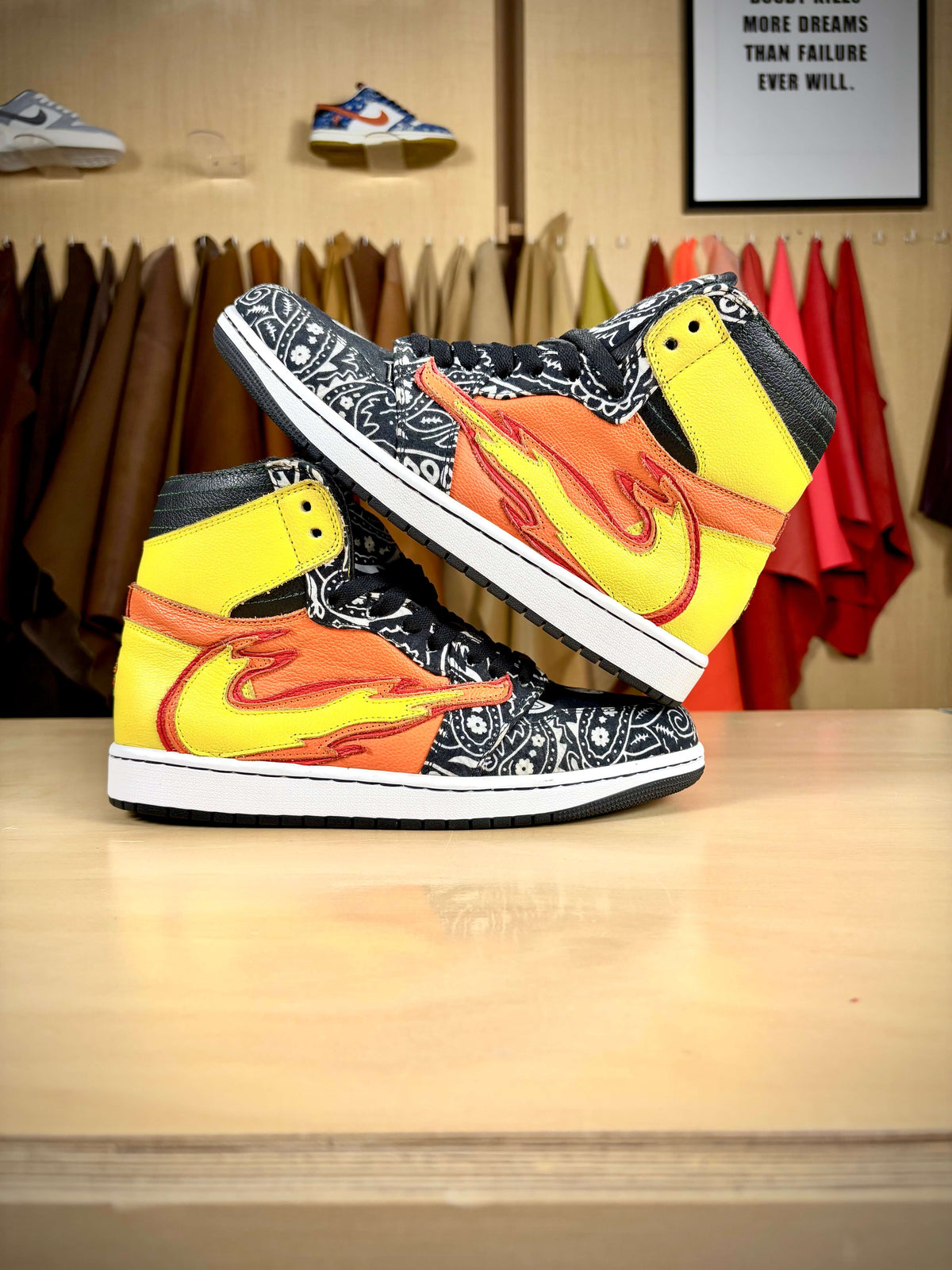 Custom 'LA Flame' Air Jordan 1 High TS - Size 10 US (Archive Sale)