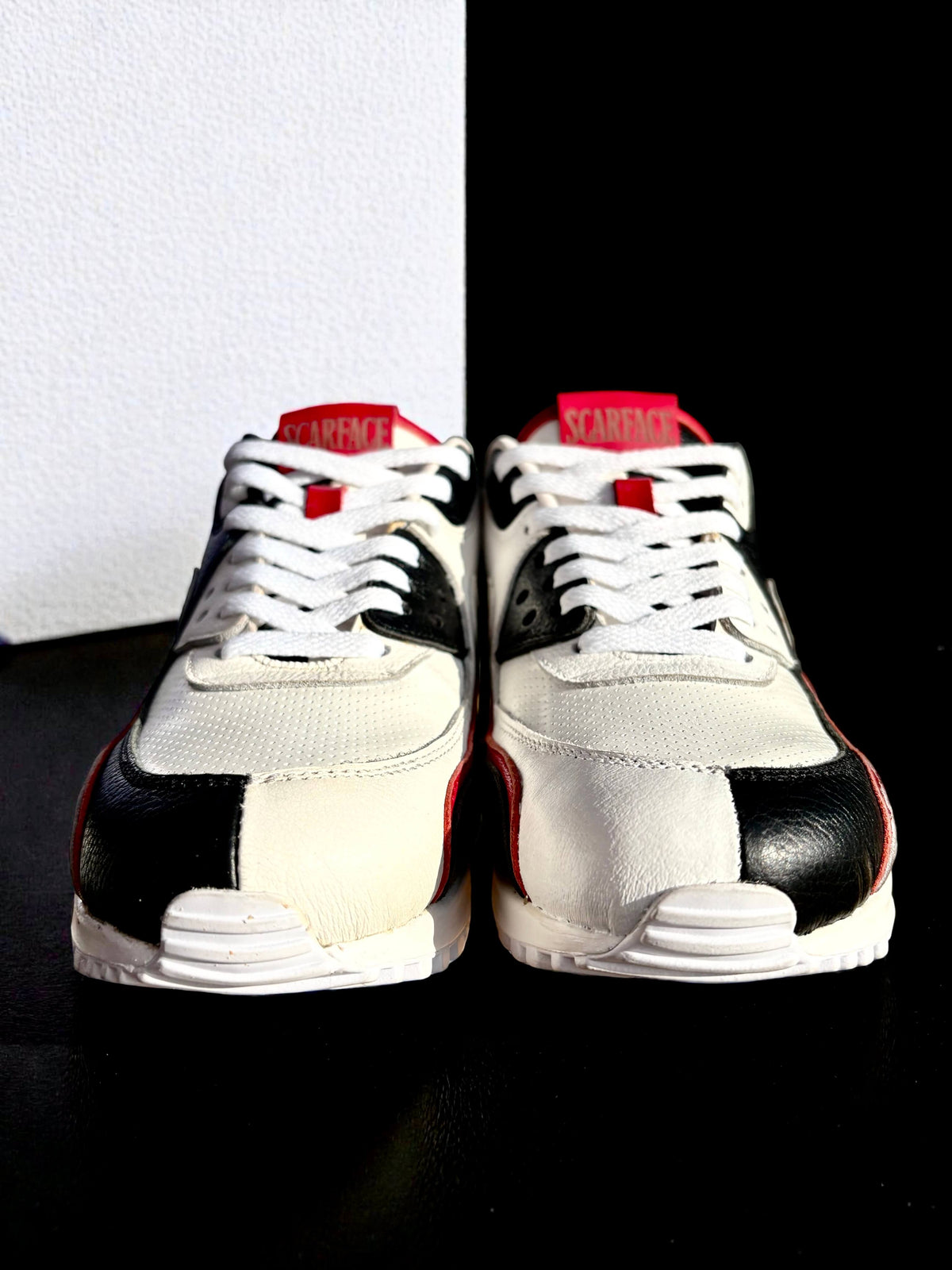Handcrafted Air Max 90 split seam toe design detail
